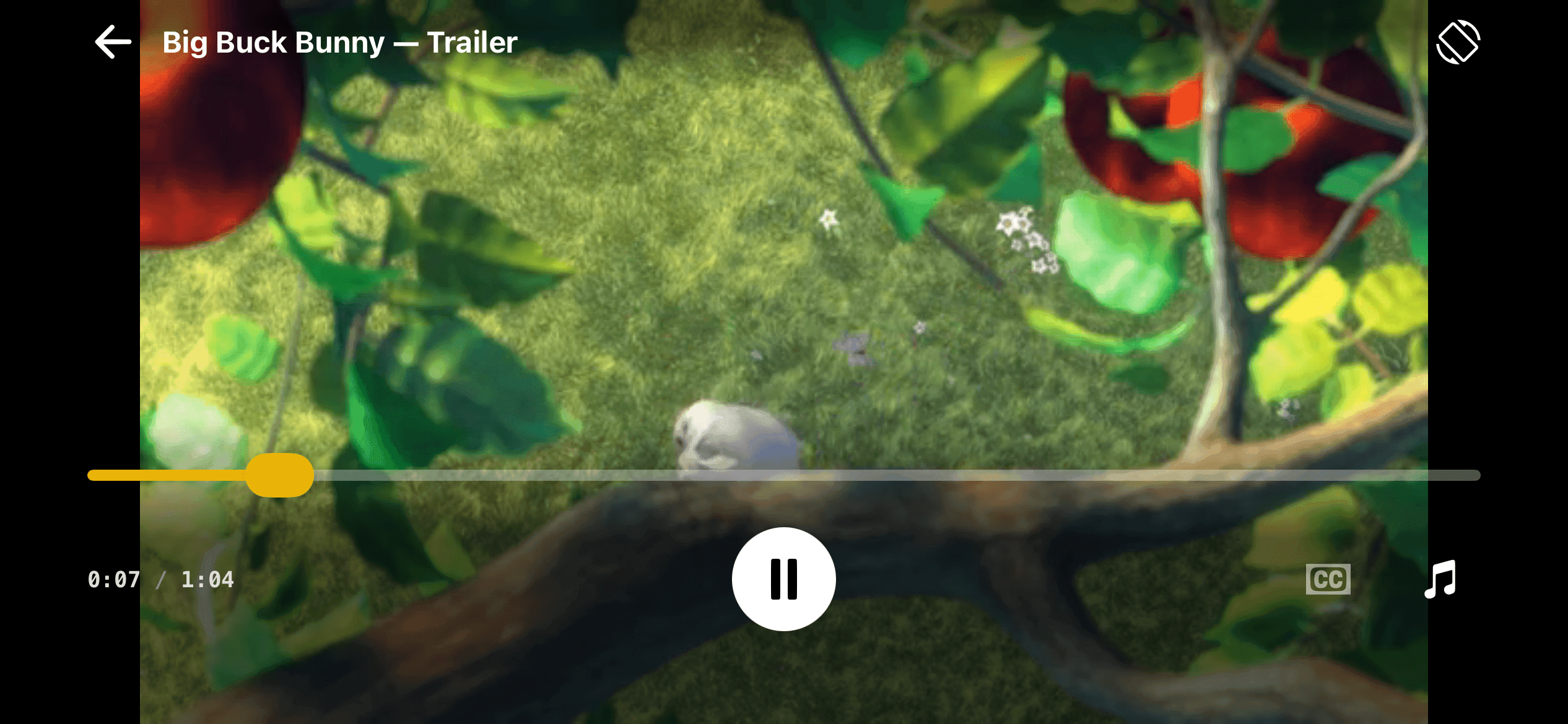 wako built-in player with playback controls